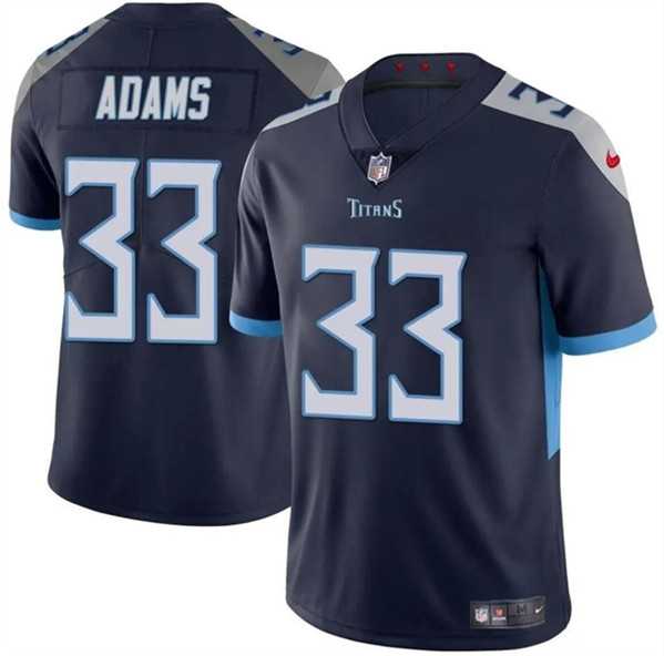 Men & Women & Youth Tennessee Titans #33 Jamel Adams Navy Vapor Limited Football Stitched Jersey